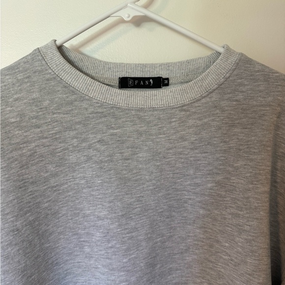 Efan Heather Gray Oversized Crewneck Sweatshirt - Picture 5 of 5